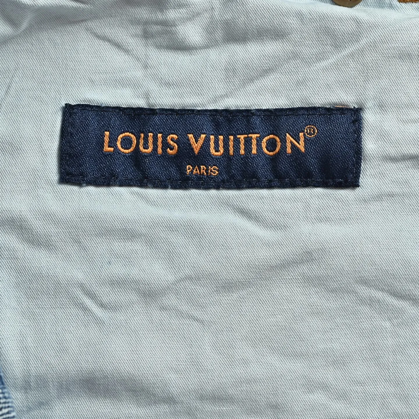 Louis Vuitton/Louis Vuitton all-over presbyopia jacquard suit six-point denim shorts